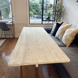 Sang trọng đá tự nhiên bề mặt lớn travertine bàn ăn - Product Image 1