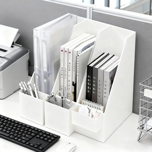 Desktop <b>File</b> <b>Organizer</b> Bookend Storage Box For Office Stationery Books And Miscellaneous Items Rectangle Standing Type - Product Image 1