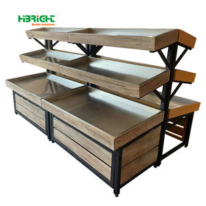 Thiết kế mới Rack hiển thị khung thép lớp gỗ siêu thị thương mại kệ - Product Image 2
