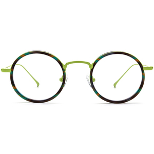 Gafas de acetato y titanio de fábrica, montura redonda de diseñador para hombre, gafas de vista ligeras para mujer, modelo 185844 - Product Image 4