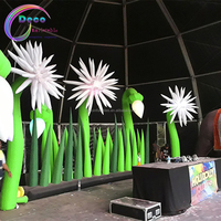Fleur gonflable géante de jardin à led, décoration, fleur souterraine