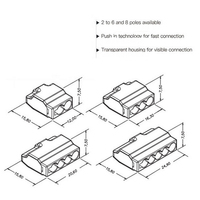 Bloc de bornes compact à connexion rapide 3 broches OP-980, contact en laiton, boîtier PC, 450V 32A, automobile, pour câblage jusqu'à 4mm²