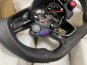 Volant de course en fibre de carbone adapté aux Audi R8 RS3 RS4 RS5 RS6 RS7 <span class=keywords><strong>S3</strong></span> S4 S5 A1 A3 A4 A5 A6 A7 Q3 Q5 Q7 - Product Image 4