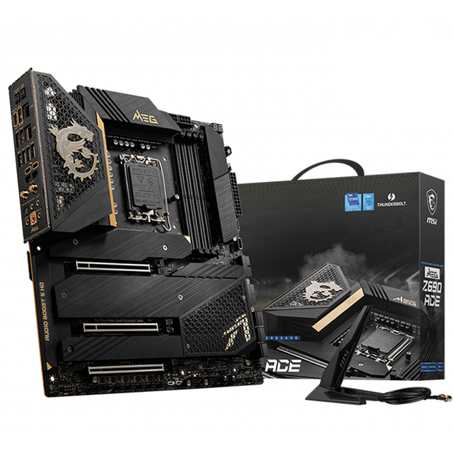 MSI MEG Z690 ACE ATX used Gaming Motherboard with Dual DDR5 Memory Socket Support Intel Core 14th/ 13th/ 12th Gen Processors