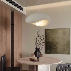 Luminaires suspendus Wabi Sabi pour îlot de cuisine <span class=keywords><strong>blanc</strong></span> japonais, lustre moderne pour salle à manger, salon, luminaires nordiques - Product Image 3