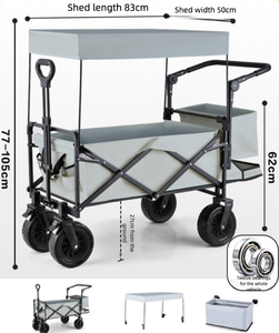 Atacado Grande Capacidade Folding Camping <span class=keywords><strong>Wagon</strong></span> Utility Trolley Cart para jardim ao ar livre e compras Use - Product Image 5
