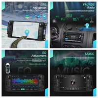 Podofo 7 pouces autoradio 6 + 128G autoradio pour Jeep/Chevrolet/Chrysler/Dodge sans fil Carplay WIFI GPS RDS EQ unité principale de voiture