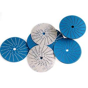 Échantillon gratuit Disque abrasif 125mm avec crochet et boucle 180 grains Disque de ponçage bleu en oxyde d'aluminium - Product Image 4