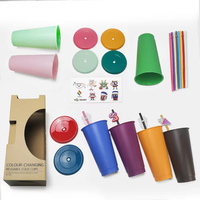 Gobelet en plastique PP réutilisable personnalisé de 24oz 710ml tasse à boisson à eau/café avec couvercles pailles pour activité de plein air en salle de sport consommation directe