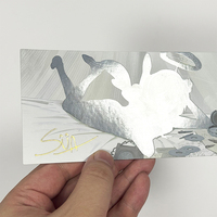 Billet en papier épais avec impression personnalisée et signet UV en feuille d'or pour la publicité