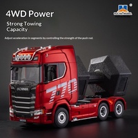 Modèle de camion télécommandé électrique Scania 770S authentique, jouet tracteur 1501/1502, semi-remorque à l'échelle 1:18 par Hui Na