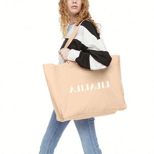 Shopping Bags Wholesale Organic Reusable Custom Design <b>Print</b> Cotton Canvas Tote Bag Beach Shopping Bag With Logo - Product Image 4