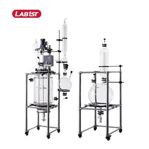 Réacteur en verre de lot de bouilloire à double paroi de laboratoire professionnel 10l 20l 50l 100l pour la filtration et la cristallisation - Product Image 3