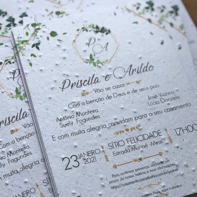 Plan masa çiçek görmek d kağıt biyobozunur teşekkür ederim selamlar düğün davetiyesi küçük iş için özel baskı kartı ile