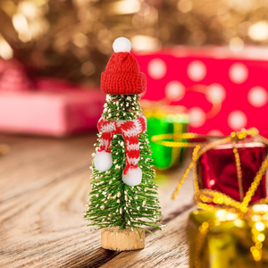 Mini chapeau et écharpe de père noël 2024, nouveauté costume de noël pour chat lapin poupée sucette bouteille, décoration de fête de noël, 10/20 pièces - Product Image 3