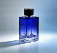 Flacon de parfum en verre rectangulaire vide de 100 ml, design moderne et luxueux, personnalisable