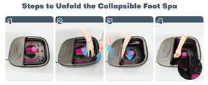 Spa de Pies Plegable Smart Space Bubble <span class=keywords><strong>Mate</strong></span>, con Mantenimiento de Calor, Masaje de Burbujas con Piedra Pómez, <span class=keywords><strong>3</strong></span> Accesorios y Protector Contra Salpicaduras - Product Image 6
