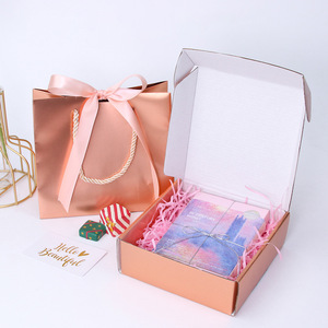 Nhỏ Rose Gold Wedding Hộp Quà Tặng Thân Thiện Với Môi In Dập Nổi Giấy Nghệ Thuật Tái Chế Vật Liệu An Toàn Cho Bé Thực Phẩm Kẹo - Product Image 1