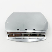 5-String PB Bass Bridge, Semi-circular Fringed Design with Metal Straight Tuning Pegs, Electric Bass String Pull Board