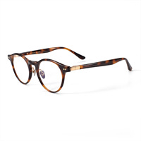 Monture ovale vintage rétro en acétate à charnière à ressort de haute qualité, bras rotatifs à 360°, effet écaille de tortue SP610, pour verres de haute prescription