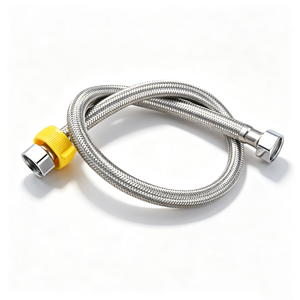 304 Stainless Steel <b>Braided</b> Kitchen Faucet Hose Hot Cold Water 1/2*1/2 Double Lock for Basin Faucet Premium Plumbing <b>Accessory</b> - Product Image 1