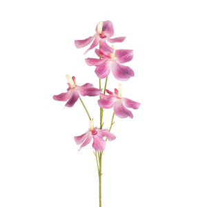 Décoration Florale pour la Maison : Arrangement de 5 Orchidées Vanda et Phalaenopsis Artificielles en Soie, Fausses Feuilles pour Entrée - Product Image 6