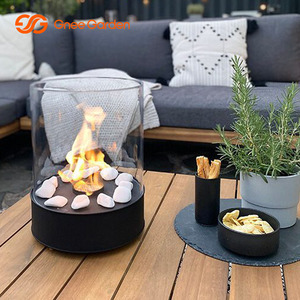 Hot Round Corten Steel Cheminée à bois de chauffage Tabletop Fire Pit CE Certified Portable for Patio - Product Image 1
