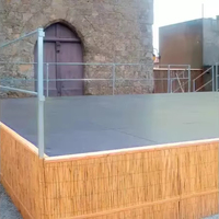 Plateforme de Danse Modulaire Extérieure en Métal Carrée Portable 1,22m x 1,22m Capacité de Charge 1000kg Anti-Rouille Scène Alien pour Événements