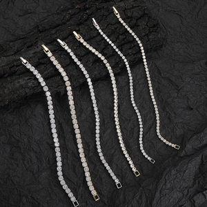 Streetwear Brass Easy-Clasp Tennis Bracelet 3mm/4mm/5mm Single Row Zircon Hip Hop Trendsetters - Product Image 2