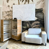 Armoire à vin italienne de luxe léger haut de gamme, style villa, design artistique raffiné, rétro, mobile et décorative