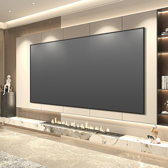 C3 Ultra C5 Tri-Color 100Inch Fresnel Light Resistant ALR Screen 4K Fixed Frame Laser Projector 16:9 Projector Screens