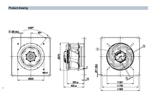 ebm-papst K3G560-8317080796 high performance EC radial fan centrifugal <b>blower</b> for air conditioning system cleanroom ventilation - Product Image 4