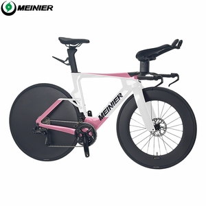 Bicicleta de Triatlón de Fibra de Carbono Tt, Modelo Er9 Electrónica de 12 Velocidades con Frenos de Disco Hidráulicos y Ruedas de 88 mm, Meinier-tt670, la Meinier Tt670 es una Bicicleta de Triatlón de Carbono - Product Image 1