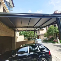 Auvent transparent en aluminium imperméable pour villa, balcon, cour