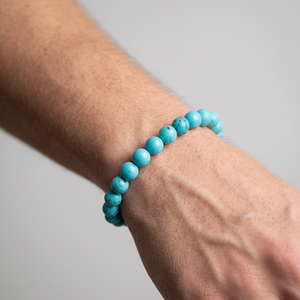 <b>Turquoise</b> Beaded Bracelet Natural Stone Minimalist Everyday Wear Unisex - Product Image 2