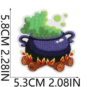 Offre Spéciale : Écussons thermocollants brodés sur le thème d'Halloween et de la Touche des Saints-Morts (Fantômes, Chauves-souris, Motifs de citrouilles) pour vêtements et chapeaux - Product Image 4