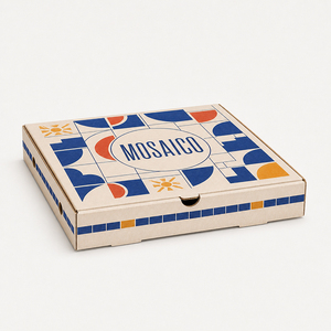 Boîtes à pizza en <span class=keywords><strong>carton</strong></span> ondulé mat écologiques <span class=keywords><strong>de</strong></span> 8 à 16 pouces, impression personnalisée, plateau à miettes carré blanc avec logo, vente en gros - Product Image 5