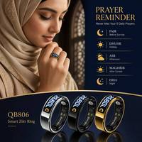 Anneau de santé musulman avec compteur de tasbih, boussole Qibla, moniteur de bien-être, alarme de prière, USB
