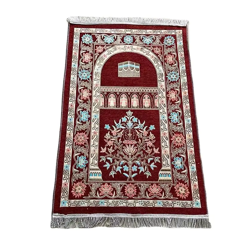 Tapetes fabricante em islâmico sajadahprayer tapete rezando esteira peru veludo chenille oração tapete Muçulmano homens roupas islâmico
