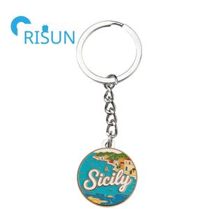 Llavero Metálico Personalizado de <span class=keywords><strong>Sicilia</strong></span>, Italia, con Esmalte Personalizado, <span class=keywords><strong>Bandera</strong></span> de <span class=keywords><strong>Sicilia</strong></span>, Cadena para Llaves, Logotipo de la Trinacria Siciliana - Product Image 5