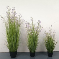 Plante de Campanule Coréenne en Soie 3D Réaliste en Pot, Pot en Plastique Minimaliste pour Salon, Bureau, Table, Noël, Remise de Diplôme