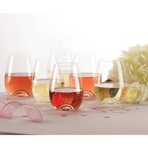 Juego de copas de vino clásicas sin tallo de cristal con llantas pulidas al fuego sopladas a mano de <span class=keywords><strong>Toscana</strong></span> - Product Image 5