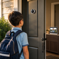 WiFi Video Door Phone 1080P HD Solar Powered Water Resistant Peephole Smart Viewer Two Way Talk Night APP