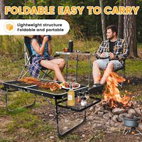 Moderner Faltbarer Leichter Aluminium Outdoor-Camping-Netztisch 102*40*30/38cm 32,5*21cm Draht-Picknicknetz für Strand und Garten