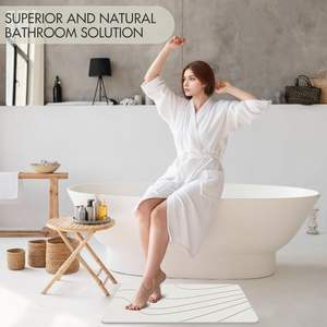 Customized Design Modern Eco-Friendly Diatomite Bath Mat with Quick-Drying Function and Geometric Pattern - Product Image 3