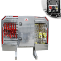 Protection de cabine en aluminium pour camion plateau avec coffre central verrouillable, type Headache Rack