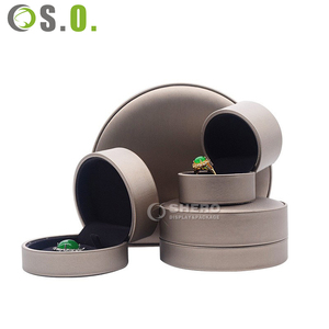 Elegant Half Round PU <b>Leather</b> Jewelry Box Set with Custom Branding for Earrings <b>Bracelets</b> Rings for Jewelry Store Bulk Supply - Product Image 1