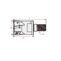 EXN03R Plaquette de tournage modulaire double face à alimentation élevée en carbure LNMU0303 avec revêtement DLC, dureté 62-68 HRC pour machines CNC