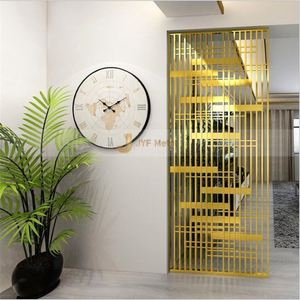 Customized High Quality Modern Stainless Steel Translucent Waterproof Partition <b>Wall</b> Villa <b>Screens</b> Room Dividers Movable - Product Image 1