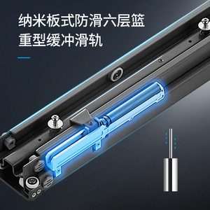 <b>Kitchen</b> Cabinet Pull-Out Organizer Chrome Plated Iron Multi-Function Minimalist Design For <b>Pantry</b> Storage - Product Image 3